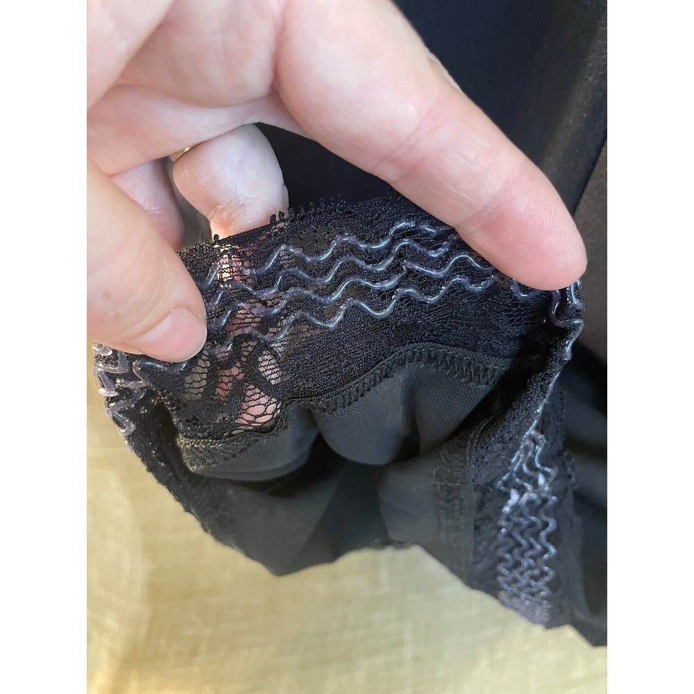 Shape FX Black Sheath Dress Ruffle Sleeveless Career Cocktail Party 12 - Picture 7 of 9